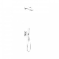 Tres Project-Tres falba süllyesztett  zuhany csaptelep, kézizuhannyal és esőztetővel  matt fehér 21128004BM