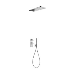 Tres Project-Tres fali termosztátos, kétutas  zuhany csaptelep, kézizuhannyal és esőztetővel króm  20635202