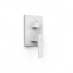 Tres Slim Exclusive falba süllyesztett, egykaros kádtöltő csaptelep, zuhanyváltóval matt fehér 20228001BM