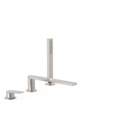 Tres Project-Tres peremre ültethető kádtöltő csaptelep, kézizuhannyal, (kifolyó 230 mm) steel  21116103AC