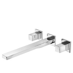 Tres Cuadro-Tres fali kétkaros mosdó csaptelep króm (kifolyó 240 mm) 00815401