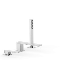 Tres Slim Exclusive peremre szerelhető, 3 üléses  kádcsaptelep, 180 mm-es kifolyóval, kézizuhannyal, króm 20216103