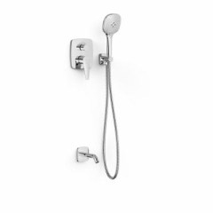 Tres Canigó-Tres Plus  falba épített, egykaros kád csaptelep, kézizuhannyal króm 21828006