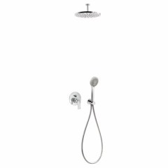 Tres K-Tres  falba épített,egykaros zuhany csaptelep, kézizuhannyal és esőztetővel, króm 06918080