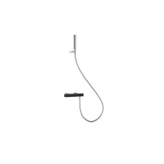 Tres Slim Exclusive fali termosztátos zuhany csaptelep, kézizuhannyal, fekete-króm 20216409NE