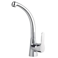 Konyhai egykaros, egylyukú mosogató csaptelep króm 01744702