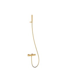Tres Slim Exclusive fali termosztátos kád és zuhany csaptelep, cascade kifolyóval, kézizuhannyal, arany  20217409OR