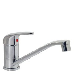 Konyhai egykaros, egylyukú mosogató csaptelep króm 130337