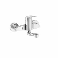 Konyhai egykaros, fali mosogató csaptelep, 130 mm-es kifolyóval, króm 21632010