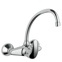 Konyhai egykaros, fali mosogató csaptelep króm 172418