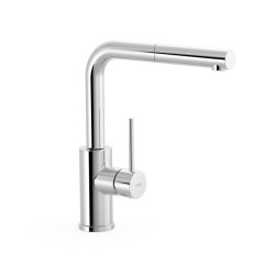 Konyhai egykaros, egylyukú, mosogató csaptelep kihúzható kifolyócsővel (2 színben) 162437