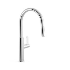 Konyhai egykaros, egylyukú, mosogató csaptelep kihúzható kifolyócsővel, króm 03043801