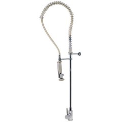 Konyhai egykaros, egylyukú, ipari mosogató csaptelep, króm 130484