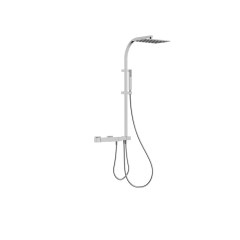 Tres Slim Exclusive fali termosztátos zuhany csaptelep, 300x200 mm-es esőztetővel, kézizuhannyal, króm 20238501