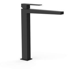 Tres Slim Exclusive magasított, 327mm mosdó csaptelep leeresztő nélkül, matt fekete  20210305NM