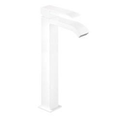 Tres Cuadro Exclusive egykaros mosdó csaptelep, 318mm magas, cascade kifolyóval matt fehér 00681001BM