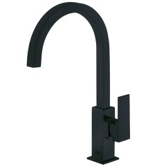 Tres Cuadro Exclusive magasított egykaros mosdó csaptelep, 368 mm magas matt fekete  00660702NM