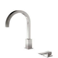 Tres Cuadro Exclusive peremre szerelhető, 2 üléses mosdó csaptelep, steel  00610503AC