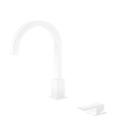 Tres Cuadro Exclusive peremre szerelhető, 2 üléses mosdó csaptelep, matt fehér  00610503BM