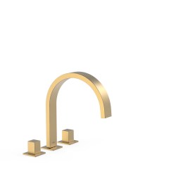 Tres Cuadro Exclusive peremre szerelhető, 3 üléses kád csaptelep, matt arany  00810501OM