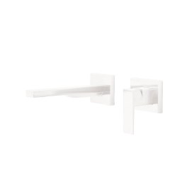 Tres Cuadro Exclusive falba süllyesztett, kétrészes, egykaros mosdó csaptelep, matt fehér 00620012BM