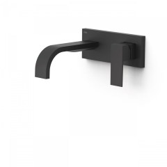 Tres Cuadro Exclusive falba süllyesztett, egykaros mosdó csaptelep, matt fekete  00630011NM