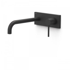 Tres Study Exclusive falba süllyesztett, egykaros mosdó csaptelep, 240 mm-es kifolyó, matt fekete 26230012NM