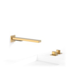 Tres Slim Exclusive kettős vezérlésű  kádcsaptelep, 239 mm-es kiömlővel, leeresztővel, matt arany  20223901OM