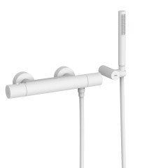 Tres Study Exclusive fali termosztátos zuhany csaptelep, kézizuhannyal, matt fehér 26116209BM