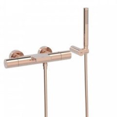 Tres Study Exclusive fali termosztátos zuhany csaptelep, cascade kifolyóval, kézizuhannyal, rose gold 26117209OP