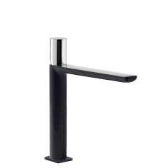 Tres Loft Colors egykaros, magasított mosdó csaptelep fekete-chrome 20020304NE