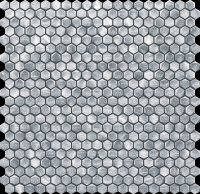 Tubadzin Elements Metal Silver Hex mozaik 30,2x30 cm