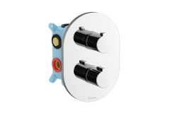 Ravak Chrome falba süllyesztett 3 utas termosztátos csaptelep 