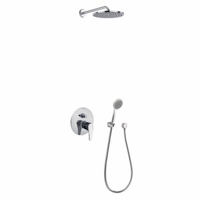 Eco-Tres falba épített, egykaros zuhany csaptelep, esőztetővel és kézizuhannyal, króm 07088002